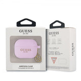 Guess AirPods 3 -kuoret Classic Logo 4G Charm -lila