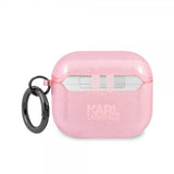 Karl Lagerfeld AirPods 3 Kuori Embossed Choupette Glitter Pink