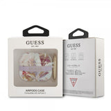 Guess AirPods 3 Kuoret Flower Print & Kultainen Koukku Liila