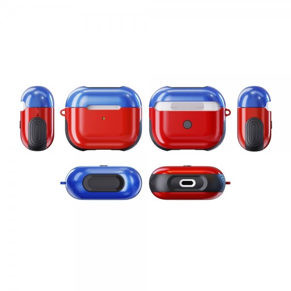 AirPods 3 Kuoret Kumitettu Punainen Sininen