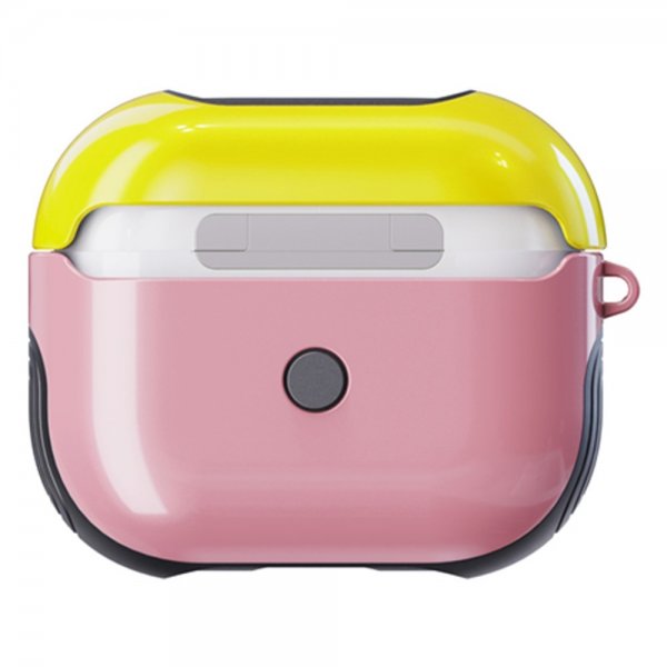 AirPods 3 -kuori, kumipinnoitettu, vaaleanpunainen, keltainen
