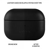 Kiinteät AirPods 3 -kuoret PodsLeather MagSafe Musta