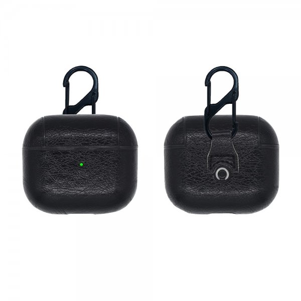 AirPods 3 -kotelo, PU-nahkaa, musta