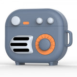 AirPods 3 -kuori, silikonia, 3D Retro Radio, harmaa