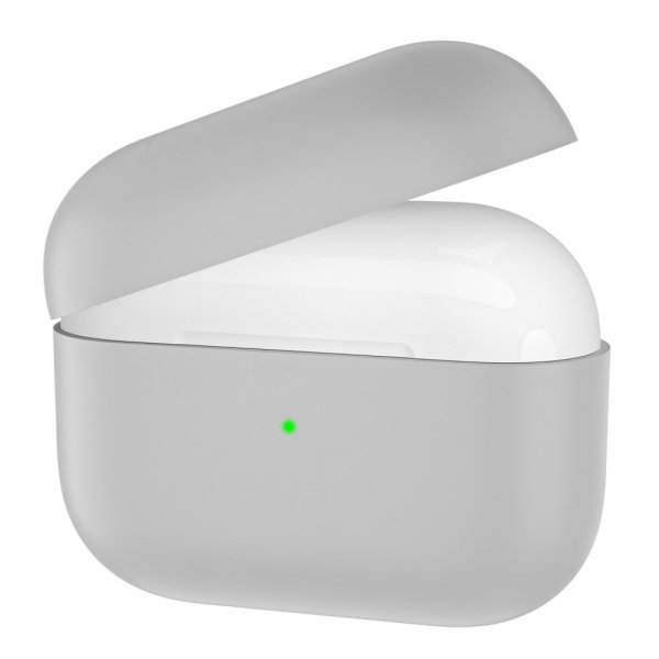 AirPods 3 -kuoret silikoni vaaleanharmaa