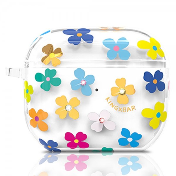 Kingxbar AirPods 3 Sweet Series kuoret, värikkäät kukat