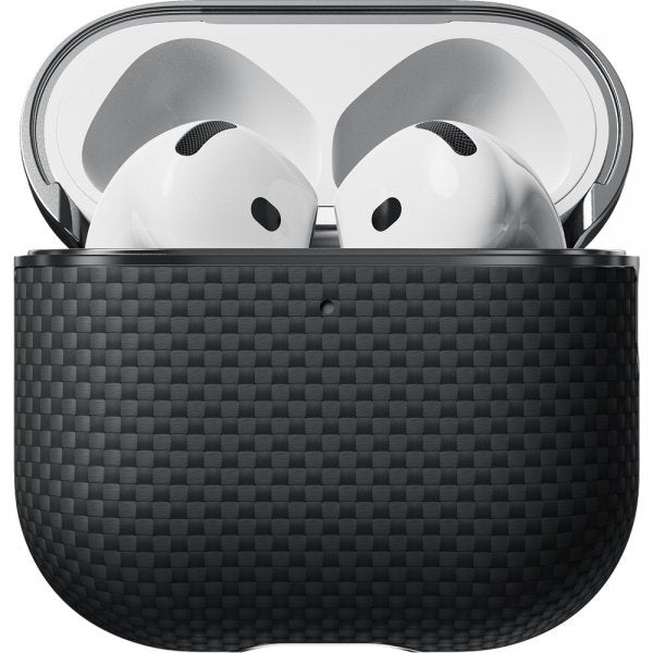 Pitaka AirPods 4 -kuori aramidihiilikuitu musta/harmaa