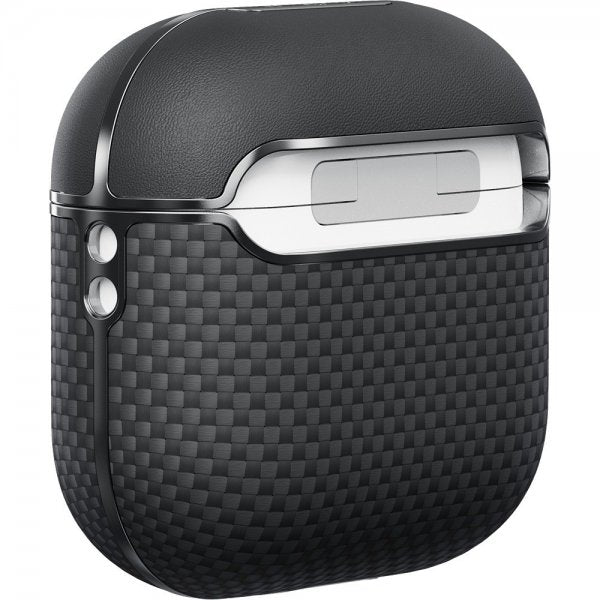 Pitaka AirPods 4 -kuori aramidihiilikuitu musta/harmaa