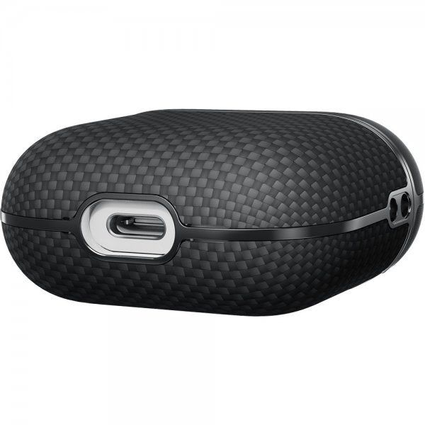 Pitaka AirPods 4 -kuori aramidihiilikuitu musta/harmaa