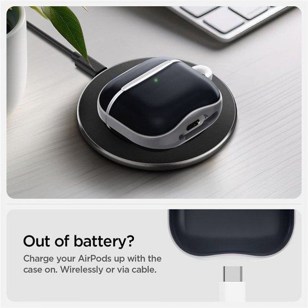 Spigen AirPods 4 Classic C1 Graphite -kuoret