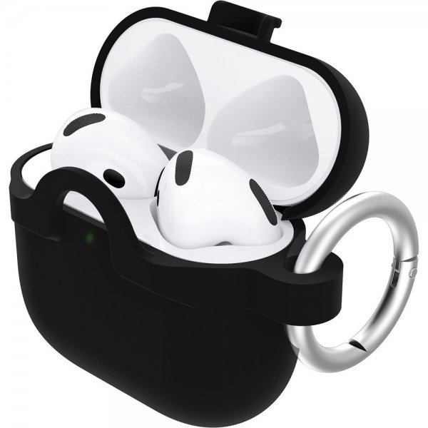 Otterbox AirPods 4 -kuulokekotelo, musta/kirkas