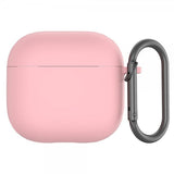 AirPods 4 -silikonikuoret karabiinihakalla, vaaleanpunainen