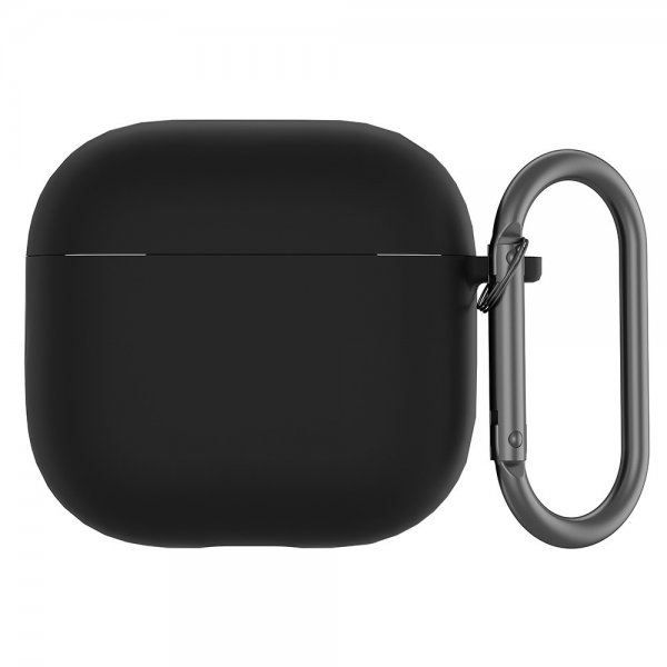 AirPods 4 Silikonisuojakuori Karabiinihaalla, Musta