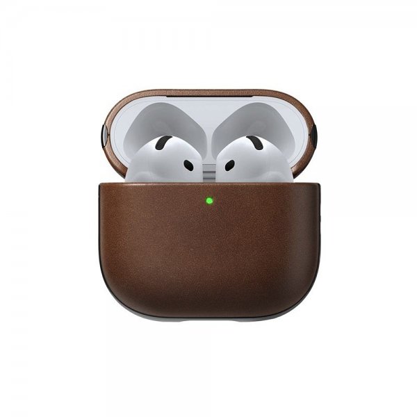 Nomad AirPods 4 Kuori Modern Leather Case Ruskea