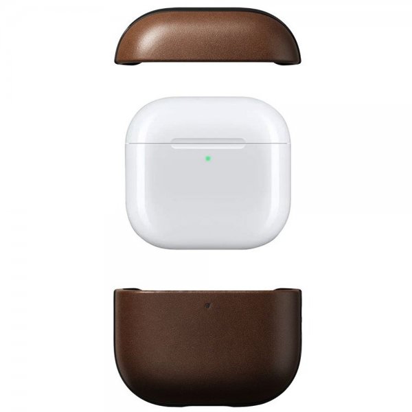Nomad AirPods 4 Kuori Modern Leather Case Ruskea