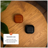 Kiinteät AirPods 4 Kuoret PodsLeather Ruskea