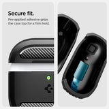Spigen AirPods 4 Rugged Armor -kuoret, mattamusta