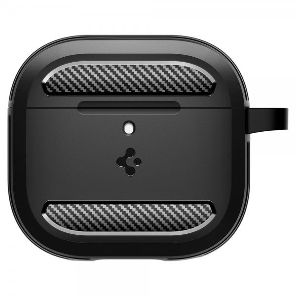 Spigen AirPods 4 Rugged Armor -kuoret, mattamusta