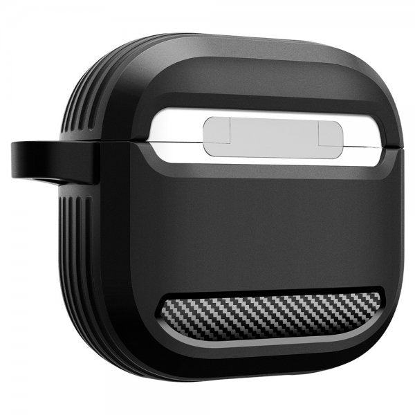 Spigen AirPods 4 Rugged Armor -kuoret, mattamusta