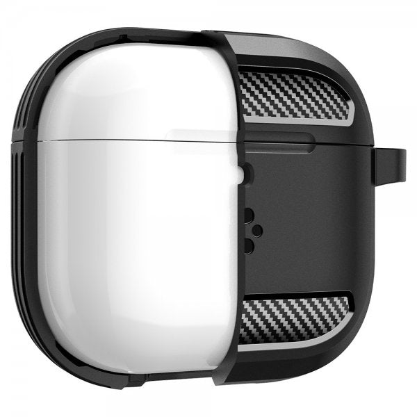 Spigen AirPods 4 Rugged Armor -kuoret, mattamusta
