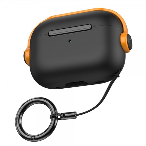 AirPods Pro 2 -suojakuori, kuuloketyyli, musta/keltainen