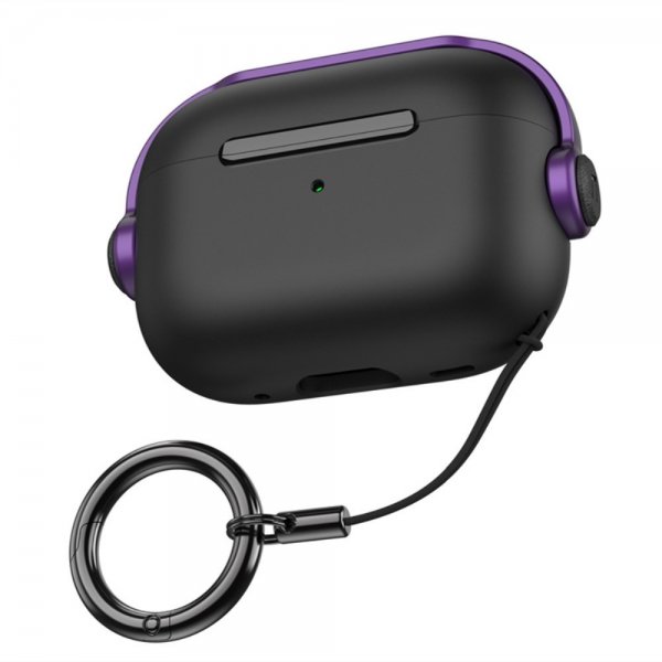 AirPods Pro 2 -kuoret, headset-tyyliset, musta-violetit