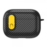AirPods Pro 2 -kuoret, hiilikuitukuvio, keltainen