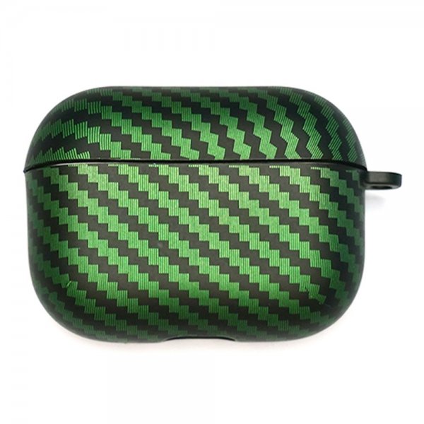 AirPods Pro 2 -kuoret, hiilikuitukuviointi, musta/vihreä