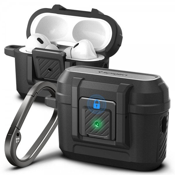 Spigen AirPods Pro 2 -kuori Lock Fit Matte Black