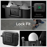 Spigen AirPods Pro 2 -kuori Lock Fit Matte Black