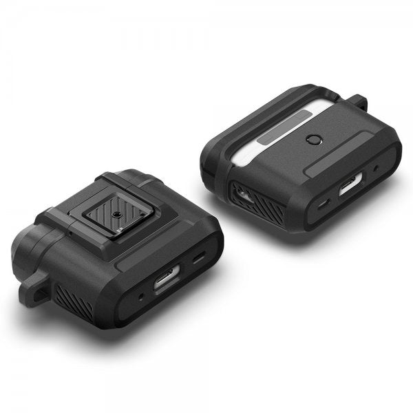 Spigen AirPods Pro 2 -kuori Lock Fit Matte Black