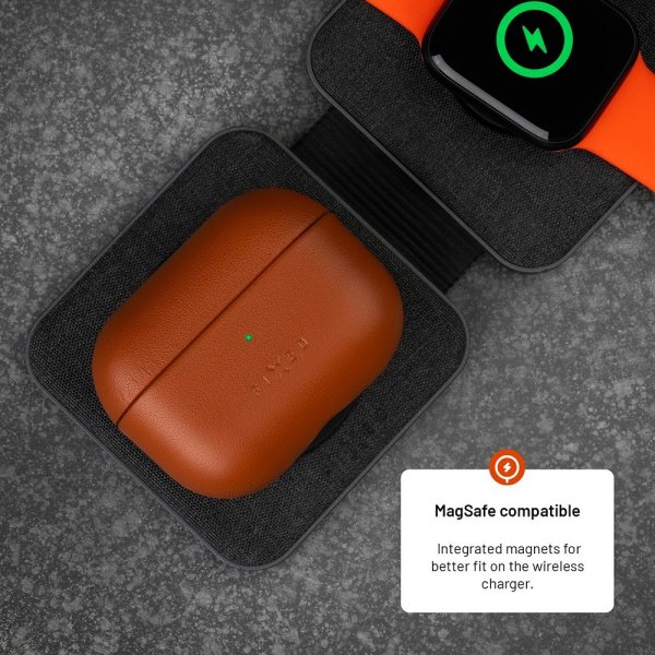 Fixed AirPods Pro 2 Kuoret PodsLeather MagSafe Ruskea