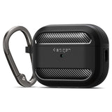 Spigen AirPods Pro 2 -kuoret Rugged Armor Matte Black