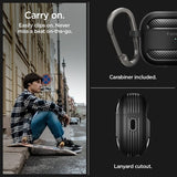 Spigen AirPods Pro 2 -kuoret Rugged Armor Matte Black
