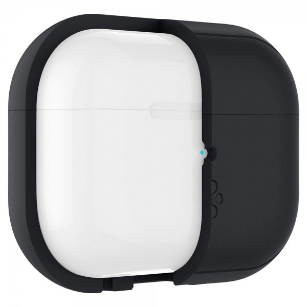 Spigen AirPods Pro 2 -kuoret, Silicone Fit + Strap, musta