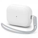 Spigen AirPods Pro 2 -kuoret, Silicone Fit + Strap, valkoinen