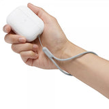 Spigen AirPods Pro 2 -kuoret, Silicone Fit + Strap, valkoinen