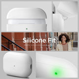 Spigen AirPods Pro 2 -kuoret, Silicone Fit + Strap, valkoinen