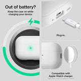 Spigen AirPods Pro 2 -kuoret, Silicone Fit + Strap, valkoinen