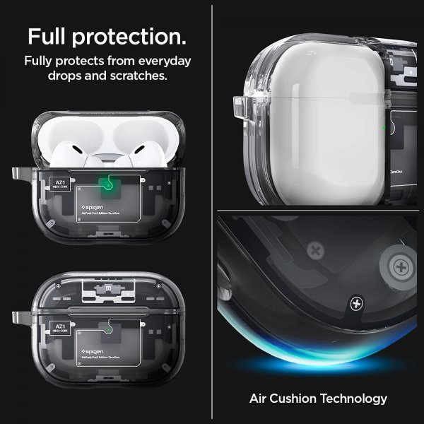 Spigen AirPods Pro 2 -kuori Ultra Hybrid Zero One MagFit, musta