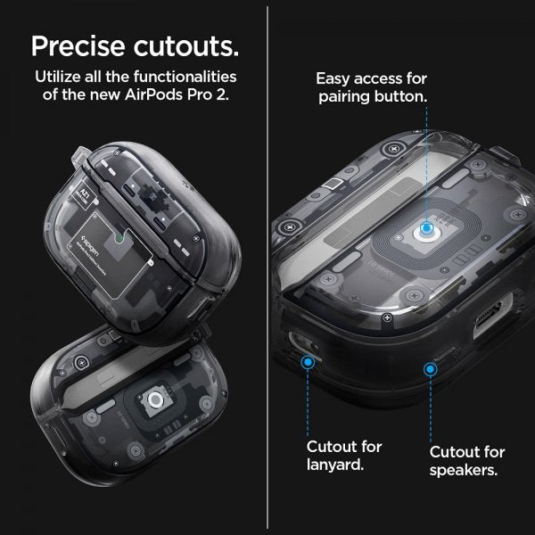 Spigen AirPods Pro 2 -kuori Ultra Hybrid Zero One MagFit, musta