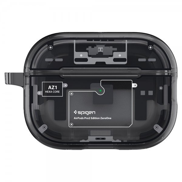 Spigen AirPods Pro 2 -kuori Ultra Hybrid Zero One MagFit, musta
