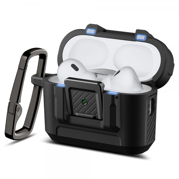 Spigen AirPods Pro 3 -kuoret Lock Fit Mattamusta