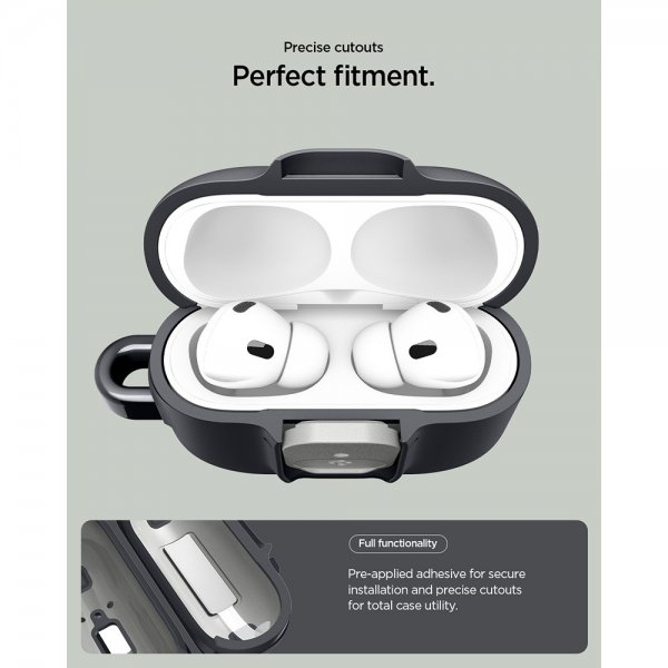 Spigen AirPods Pro 3 -kuoret Nano Pop Black Sesame