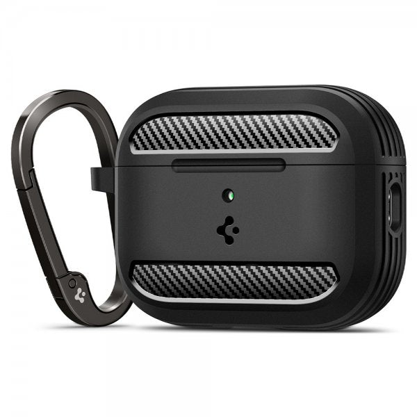 Spigen AirPods Pro 3 Rugged Armor -kuori, mattamusta