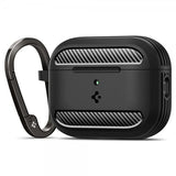 Spigen AirPods Pro 3 Rugged Armor -kuori, mattamusta