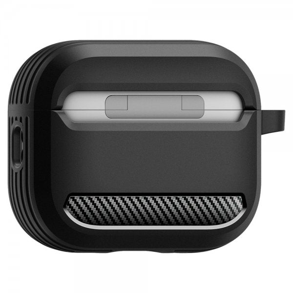Spigen AirPods Pro 3 Rugged Armor -kuori, mattamusta