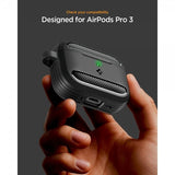 Spigen AirPods Pro 3 Rugged Armor -kuori, mattamusta