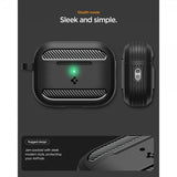 Spigen AirPods Pro 3 Rugged Armor -kuori, mattamusta