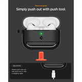 Spigen AirPods Pro 3 Rugged Armor -kuori, mattamusta